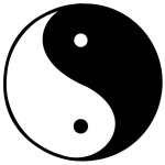 Think of the Yin Yang symbol, looking like two tadpoles nestled into each other, opposites huddled together in balance.