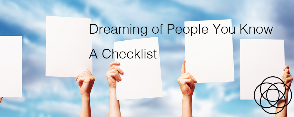 Dreaming of People You Know A Checklist Jane Teresa Anderson